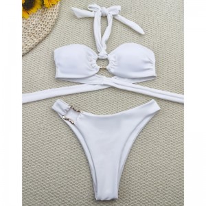 2025 Nya sexiga två - Bit bikini set. Europeisk och amerikansk stil med band, låg - Midjeline. Korsa - Gränsobjekt för Amazon. Bikini Swimsuit XY2513 Pris:$79.99