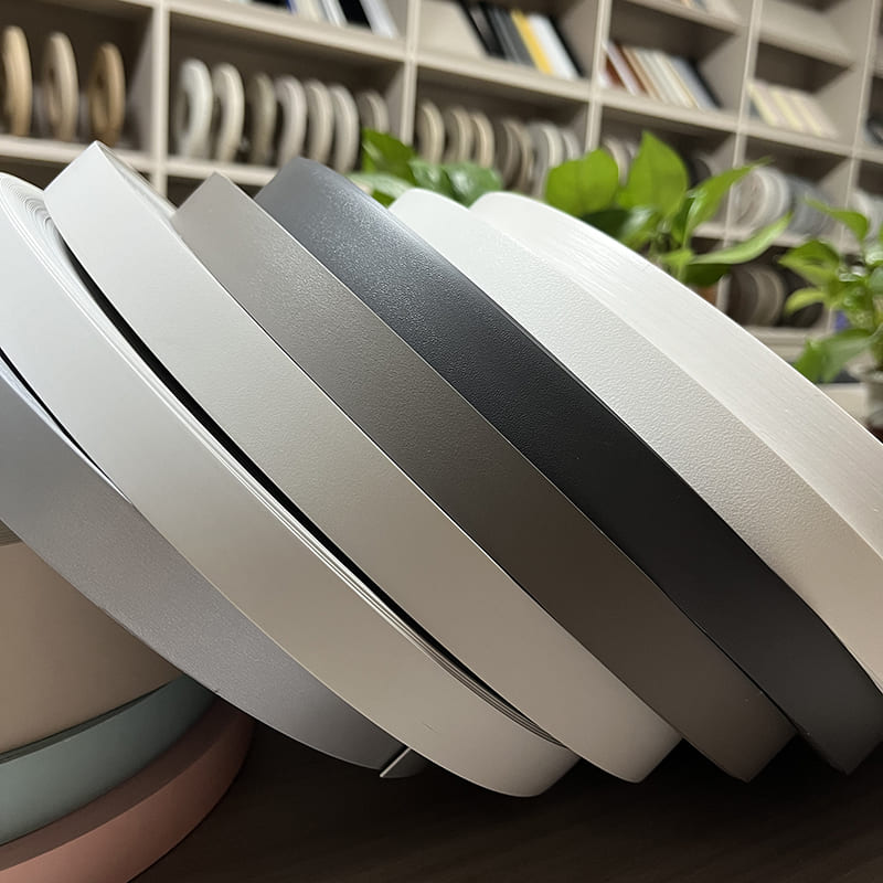 PVC trämornsmöbler kant banding grå