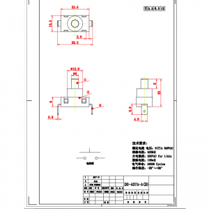 Push Switch DS-437h hög-Aktuellnyckelomkopplare, återställningsknapp, hög-temperaturbeständig mikro-Rörelse touch switch