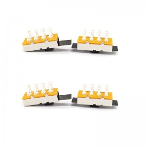 Slide Switch SS23L16, High Current, Three-position, dubbel-rad, 8-Pin, Shredder Switch, Vertical Glid Switch för mekanisk utrustning