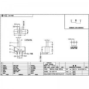 Slide Switch SS12E17 Electric Heater Glid Switch Bend Foot 2-position 3-stift växelbrytare