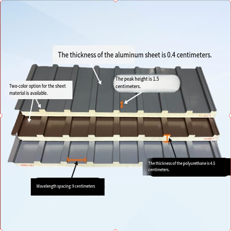 Aluminiumpaneler för taket på den stora väggen-Formad design med värmeisoleringsegenskaper