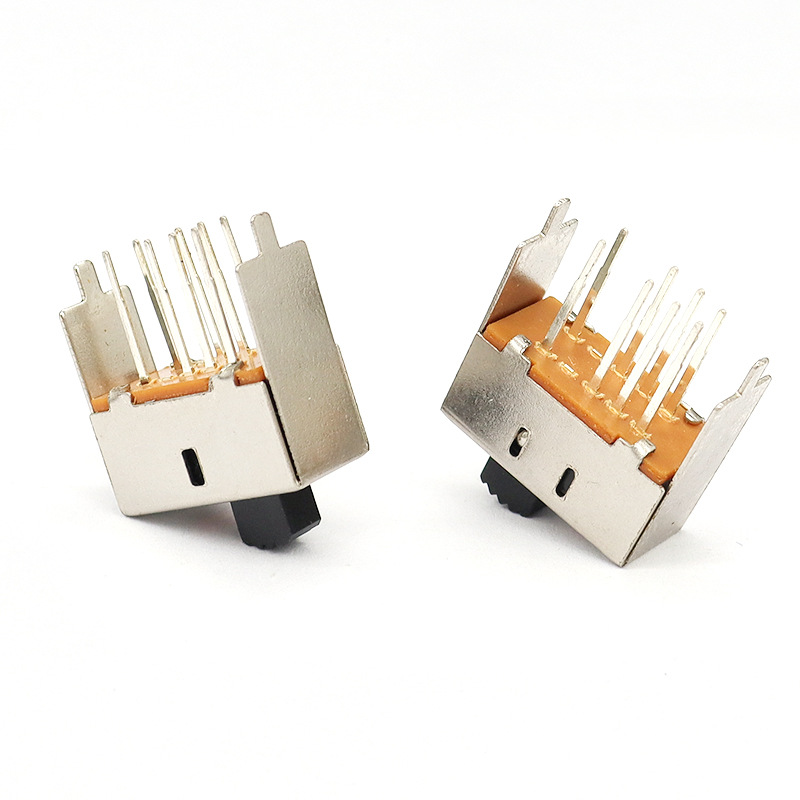 Slide switch S23E03 Micro Slide Switch för hårtork rökare, dubbel-rad 8-stift vertikalt två-Position Slide Switch