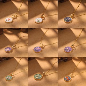 Metallblommor smyckesuppsättning