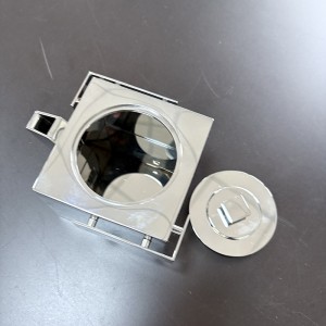 Zotye rostfritt stål metall silver elektropläterad enkel design 8.5 cm rostfritt stål tekanna