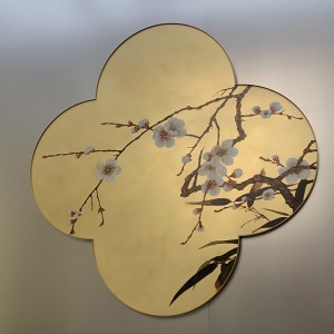 Zotye rostfritt stål guldelektropläterad kinesisk-Stylmönstrade dekorativa föremål i rostfritt stål