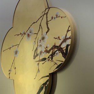 Zotye rostfritt stål guldelektropläterad kinesisk-Stylmönstrade dekorativa föremål i rostfritt stål